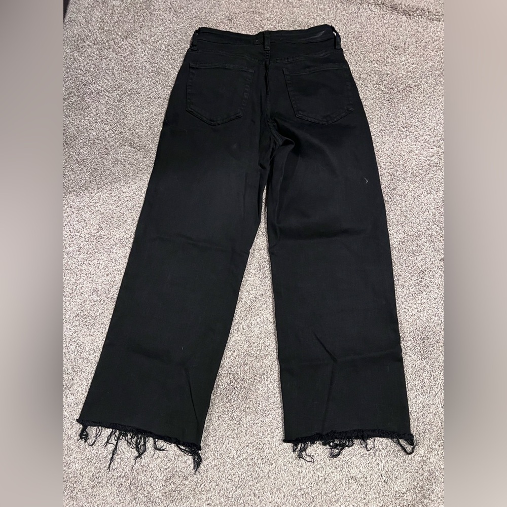 VERVET BY FLYING MONKEY Black Wide Leg Crop Jeans - Picture 5 of 7